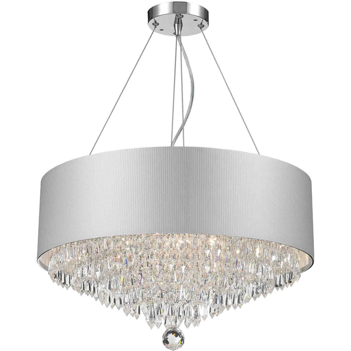 Gatsby Polished Chrome Clear Crystal 8 Light Chandelier - Chandeliers