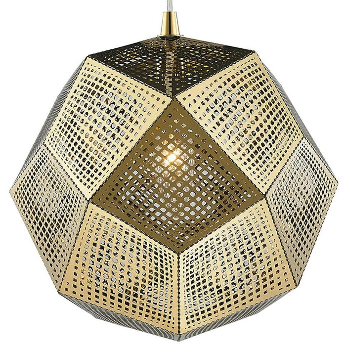 Geometrics Champagne Gold 1 Light Pendant - Pendants