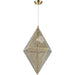Geometrics Champagne Gold 1 Light Pendant - Pendants