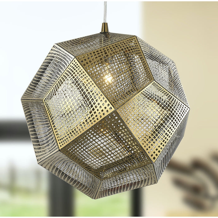 Geometrics Champagne Gold 1 Light Pendant - Pendants