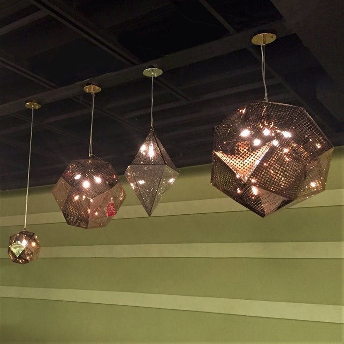 Geometrics Champagne Gold 1 Light Pendant - Pendants