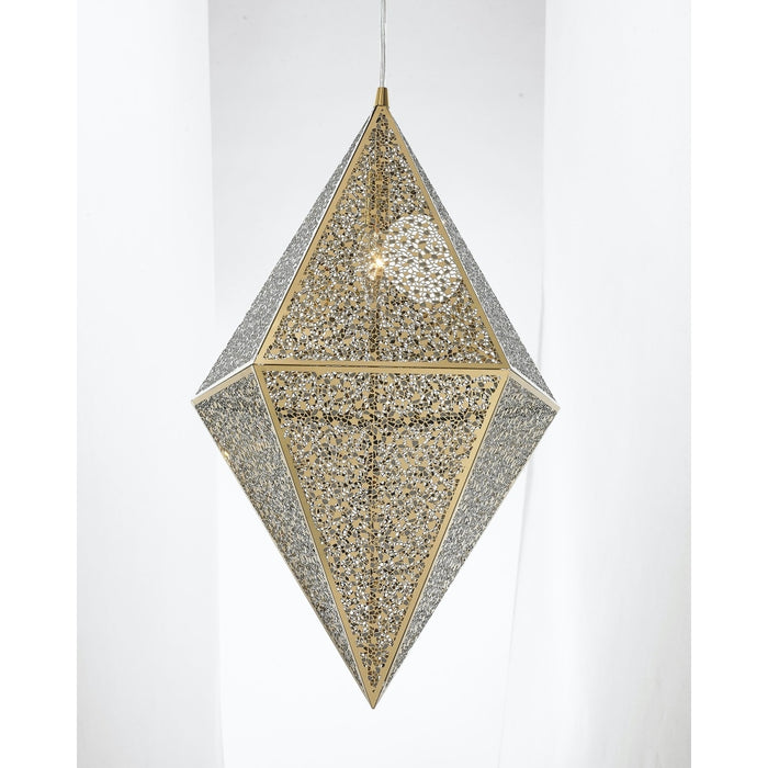 Geometrics Champagne Gold 1 Light Pendant - Pendants