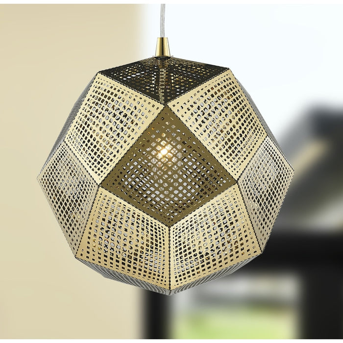 Geometrics Champagne Gold 1 Light Pendant - Pendants