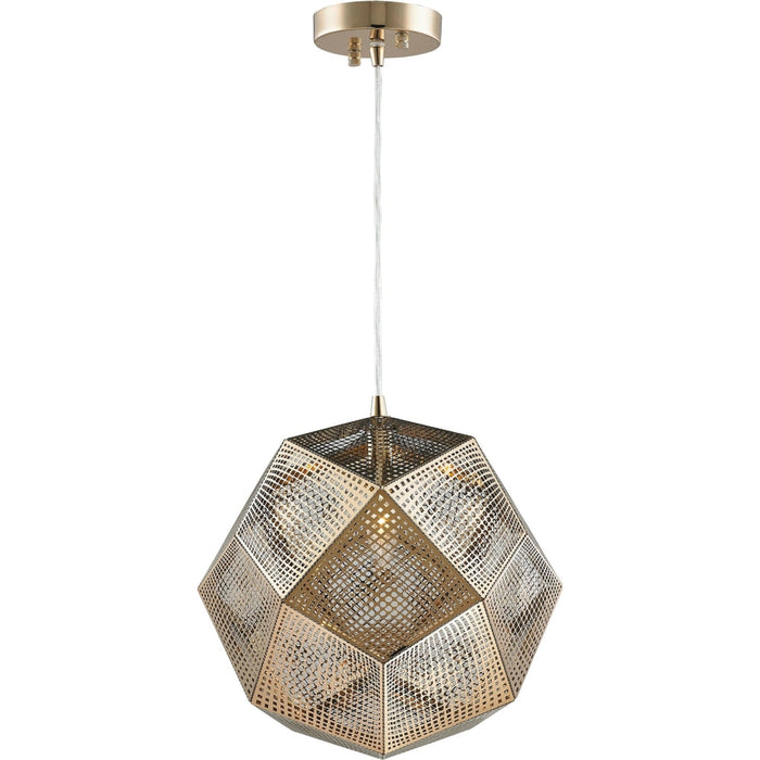 Geometrics Champagne Gold 1 Light Pendant - Pendants