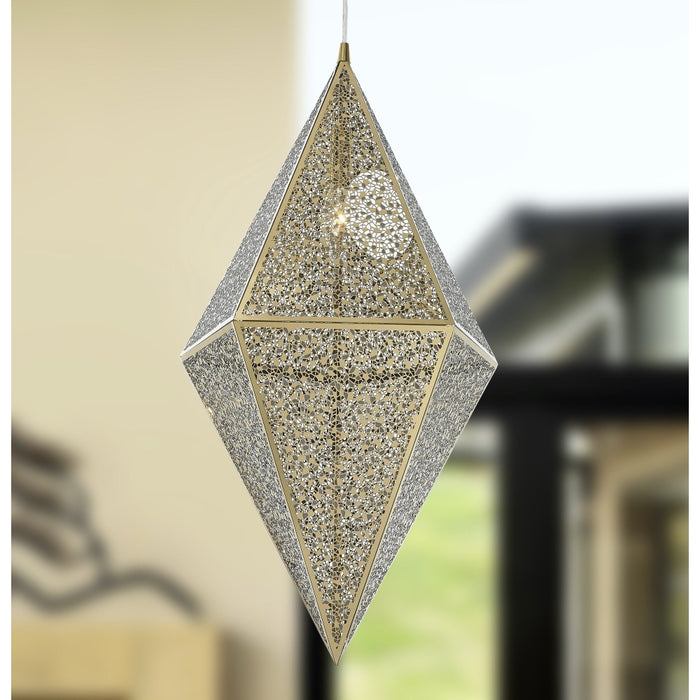 Geometrics Champagne Gold 1 Light Pendant - Pendants