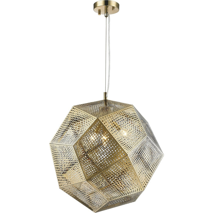 Geometrics Champagne Gold 3 Light Pendant - Pendants