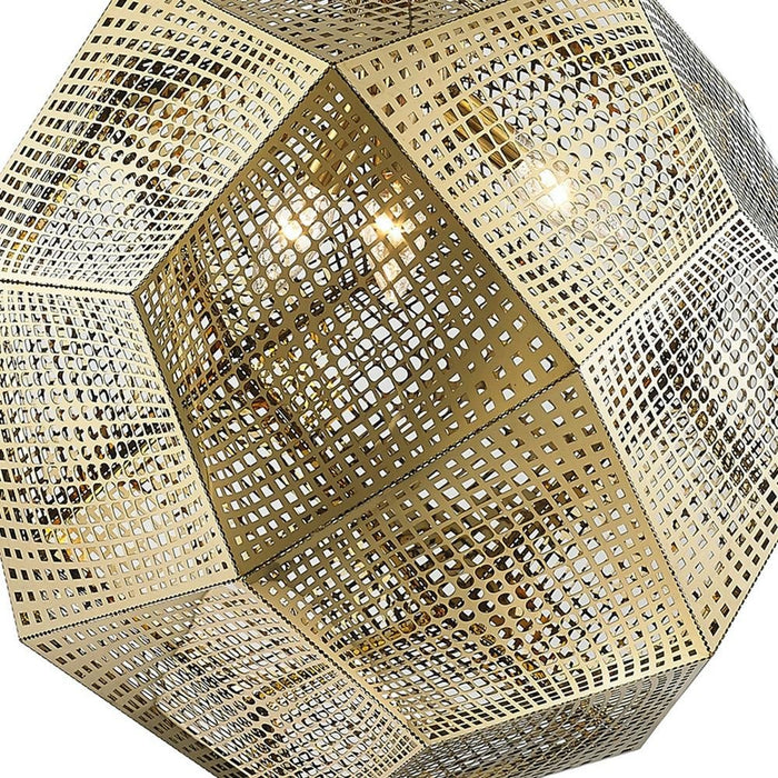 Geometrics Champagne Gold 3 Light Pendant - Pendants