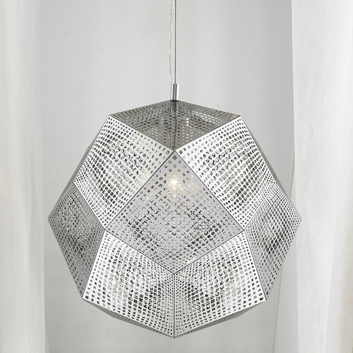 Geometrics Chrome 3 Light Pendant - Pendants
