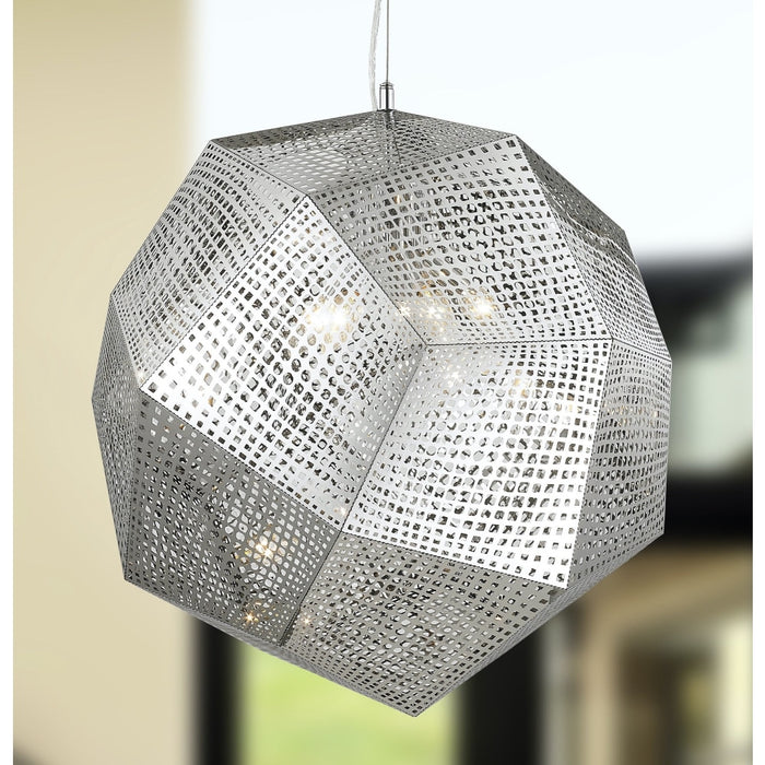 Geometrics Chrome 5 Light Pendant - Pendants