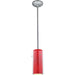 Glass`n Glass Cylinder Brushed Steel LED Pendant - Pendants