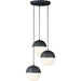 Half Moon Black LED Multi-Light Pendant - Pendants