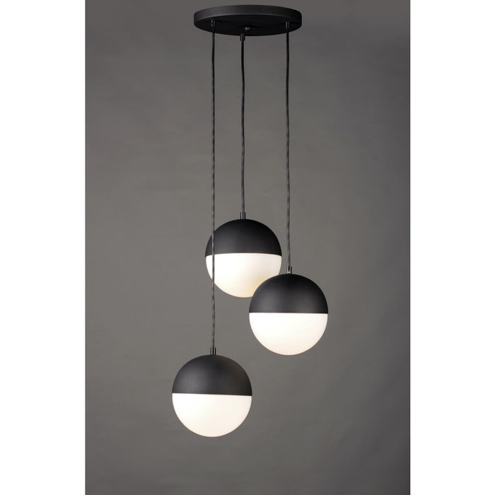 Half Moon Black LED Multi-Light Pendant - Pendants