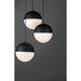 Half Moon Black LED Multi-Light Pendant - Pendants