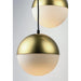 Half Moon Metallic Gold LED Multi-Light Pendant - Pendants
