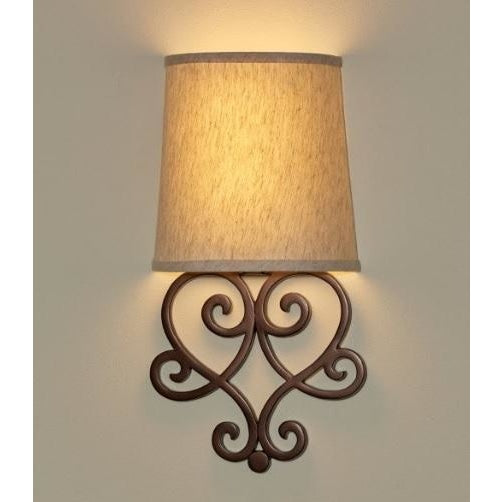 Helix Heart Scroll Wireless Battery Operated Wall Sconce - Wireless Wall Sconce