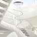 Helix Polished Chrome Clear Crystal 10 Light Halogen Chandelier - Chandeliers