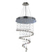 Helix Polished Chrome Clear Crystal 10 Light Halogen Chandelier - Chandeliers