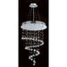 Helix Polished Chrome Clear Crystal 10 Light Halogen Chandelier - Chandeliers