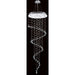 Helix Polished Chrome Clear Crystal 10 Light Halogen Chandelier - Chandeliers