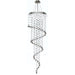 Helix Polished Chrome Clear Crystal 10 Light Halogen Chandelier - Chandeliers