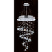 Helix Polished Chrome Clear Crystal 6 Light Halogen Chandelier - Chandeliers