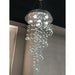 Helix Polished Chrome Clear Crystal 6 Light Halogen Chandelier - Chandeliers