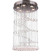 Helix Polished Chrome Clear Crystal 6 Light Halogen Flushmount - Flushmounts