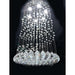 Helix Polished Chrome Clear Crystal 6 Light Halogen Flushmount - Flushmounts