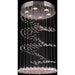 Helix Polished Chrome Clear Crystal 6 Light Halogen Flushmount - Flushmounts