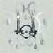 Henna Polished Chrome Clear Crystal 2 Light Wall Sconce - Wall Sconces