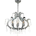 Henna Polished Chrome Clear Crystal 6 Light Chandelier - Chandeliers