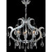 Henna Polished Chrome Clear Crystal 6 Light Chandelier - Chandeliers