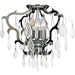 Henna Polished Chrome Clear Crystal 6 Light Flushmount - Flushmounts