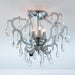 Henna Polished Chrome Clear Crystal 6 Light Flushmount - Flushmounts