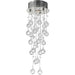 Icicle Polished Chrome Clear Crystal 1 Light Halogen Flushmount - Flushmounts