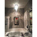Icicle Polished Chrome Clear Crystal 1 Light Halogen Flushmount - Flushmounts