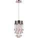 Icicle Polished Chrome Clear Crystal 1 Light Halogen Mini-Pendant - Mini-Pendants