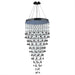 Icicle Polished Chrome Clear Crystal 12 Light Halogen Chandelier - Chandeliers