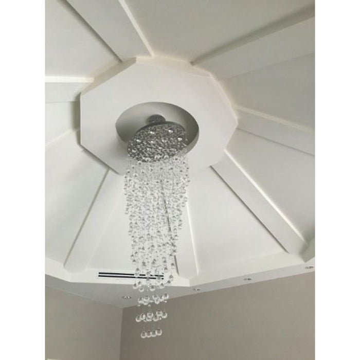 Icicle Polished Chrome Clear Crystal 12 Light Halogen Chandelier - Chandeliers