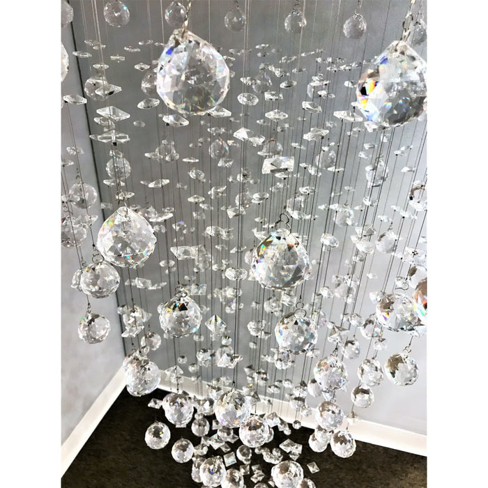 Icicle Polished Chrome Clear Crystal 16 Light Halogen Chandelier - Chandeliers