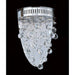 Icicle Polished Chrome Clear Crystal 3 Light Halogen Wall Sconce - Wall Sconces
