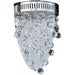 Icicle Polished Chrome Clear Crystal 3 Light Halogen Wall Sconce - Wall Sconces
