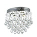 Icicle Polished Chrome Clear Crystal 4 Light Halogen Flushmount - Flushmounts