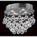 Icicle Polished Chrome Clear Crystal 4 Light Halogen Flushmount - Flushmounts