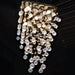 Icicle Polished Chrome Clear Crystal 5 Light Halogen Chandelier - Chandeliers
