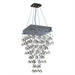 Icicle Polished Chrome Clear Crystal 5 Light Halogen Chandelier - Chandeliers