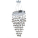 Icicle Polished Chrome Clear Crystal 6 Light Halogen Chandelier - Chandeliers