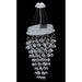 Icicle Polished Chrome Clear Crystal 6 Light Halogen Chandelier - Chandeliers