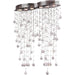 Icicle Polished Chrome Clear Crystal 6 Light Halogen Flushmount - Flushmounts