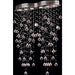 Icicle Polished Chrome Clear Crystal 6 Light Halogen Flushmount - Flushmounts